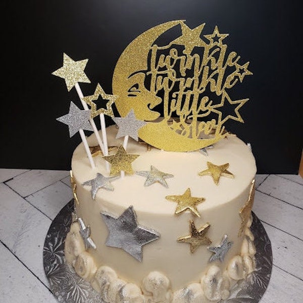 Twinkle Twinkle Little Star Birthday Cake Topper