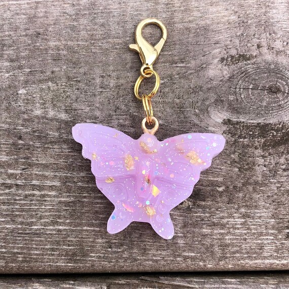 Handmade Lavender Keyring Choice of colour & Name Butterfly Party Bag Filler 