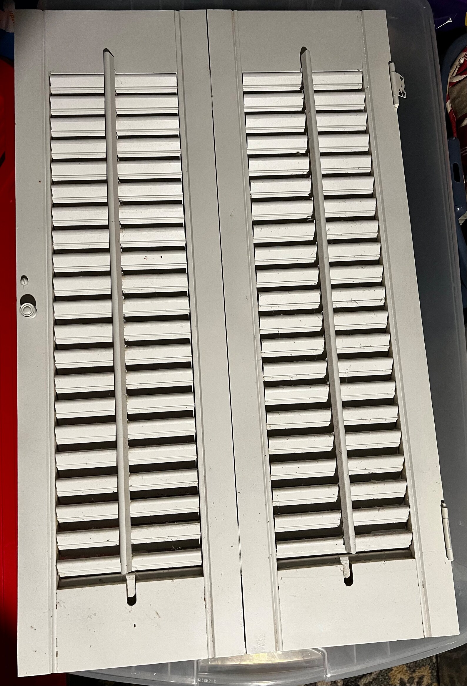 Vintage Plantation Shutter 2 Bifold Panels 27x16.75 Etsy