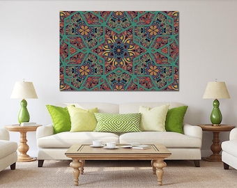 Islamic Moroccan Pattern Arabian Arab Style Art | Wall Art gift new home Picture artwork | Interior Room Decor | housewarming Canvas Print