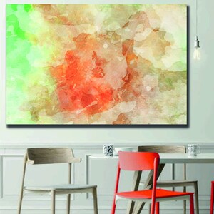 Abstracte inkt groen oranje aquarel vloeibaar marmer gedrukt canvas muur muurschildering cadeau nieuw huis muur kunst decor ingelijste foto schilderij kunstwerk