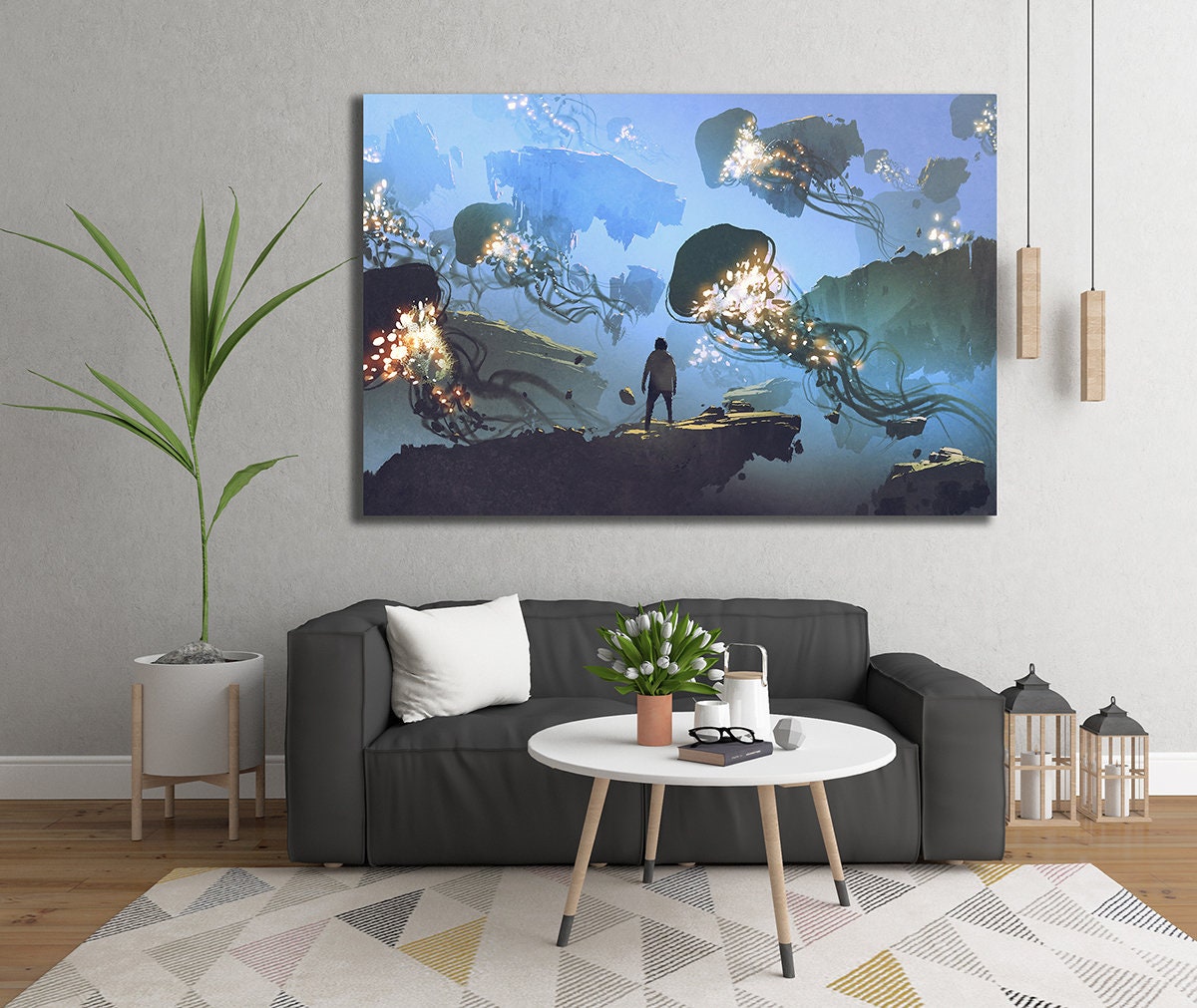 Lovely Dreamscape of a Person Looking at Giant Electric - Etsy UK