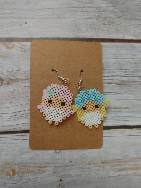 Little Twin Stars Sanrio Perler Bead Earrings 