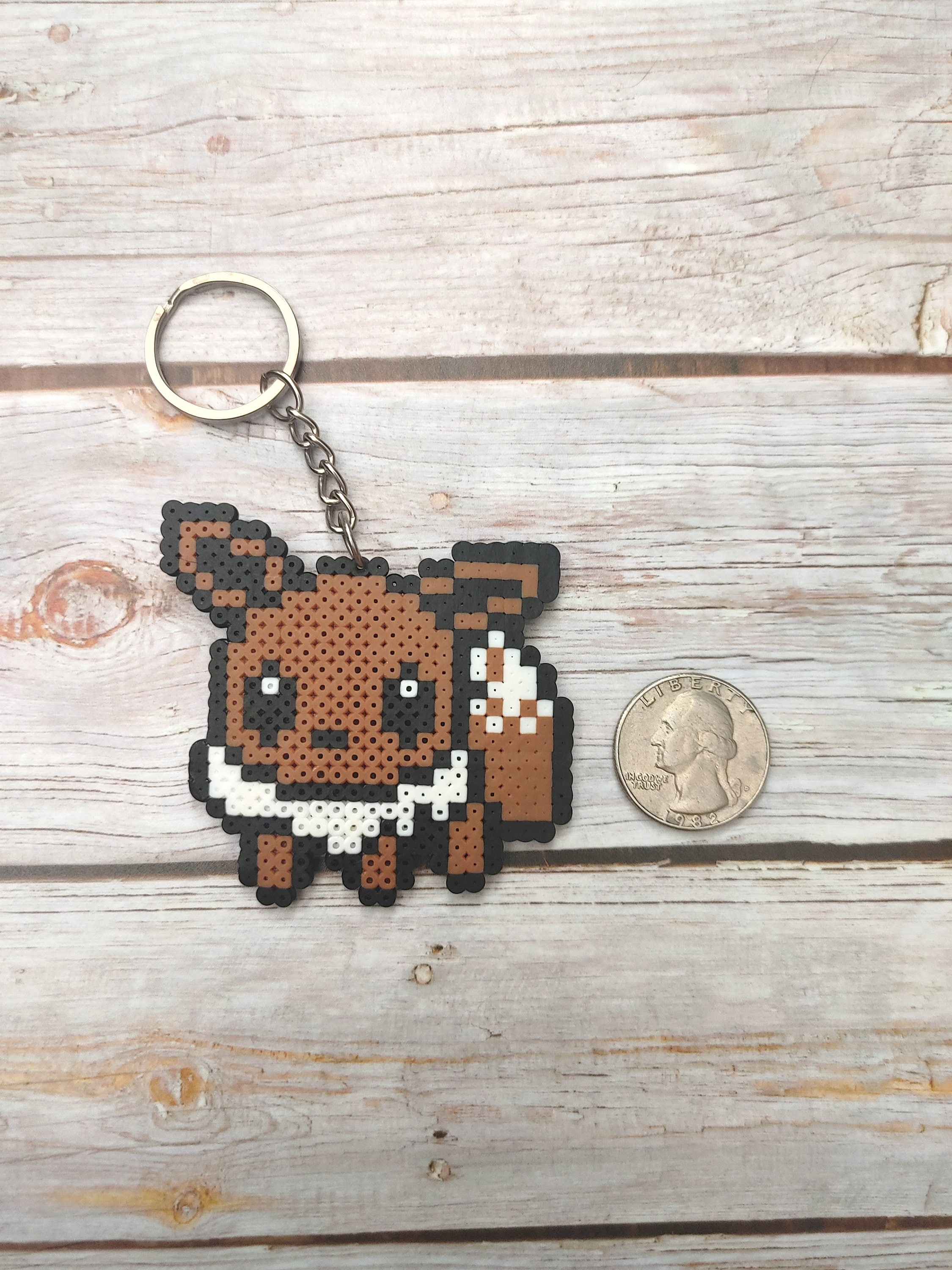 Eevee Pokemon Perler Bead Keychain Etsy Il Fullxfull.4297967897 Fkdl