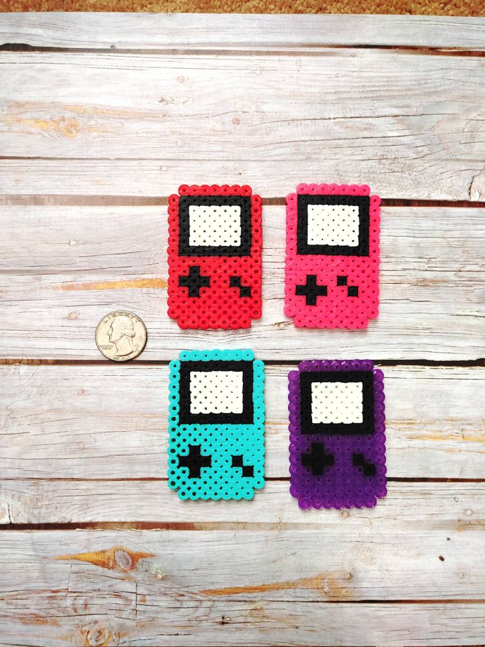 Colorful Gameboy Perler Bead Refrigerator Etsy