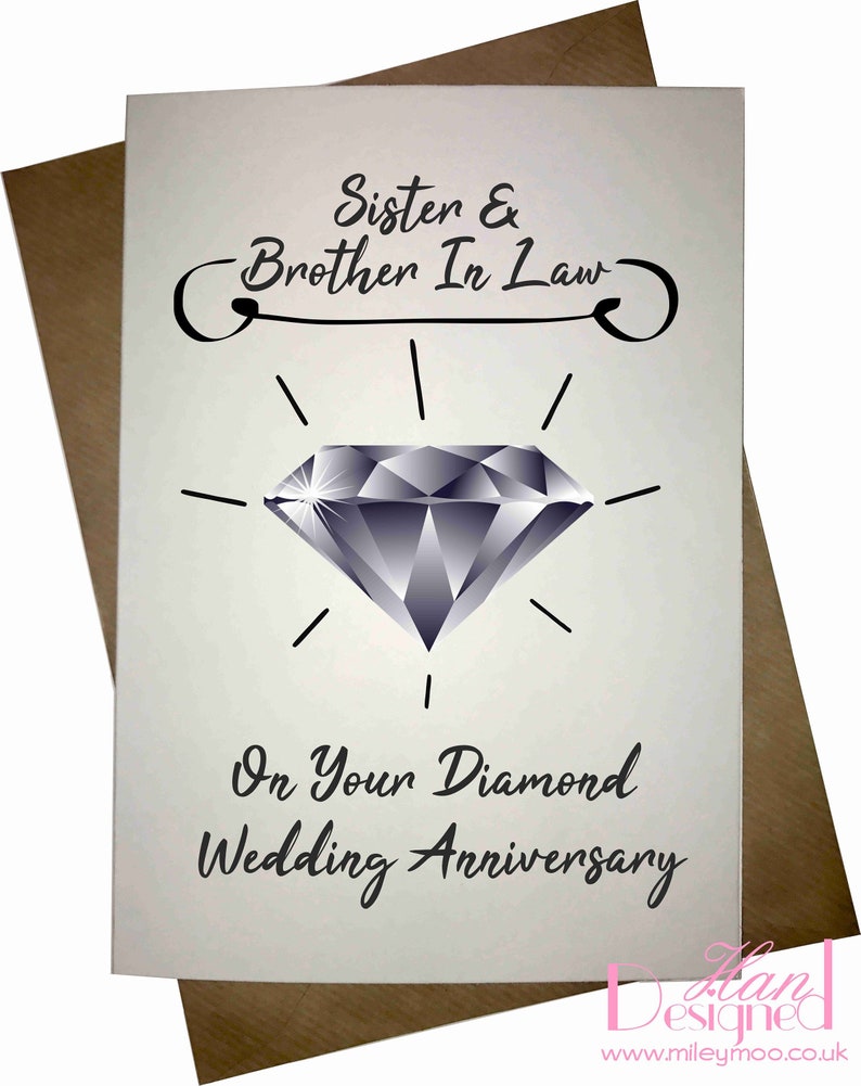 Sister Brother In Law On Your Diamond Wedding Anniversary Etsy sister-brother-in-law-on-your-diamond-wedding-anniversary-etsy