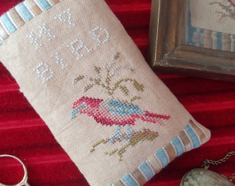 My Bird Pin-Pillow: chart, threadpack & finishing kit ONLY