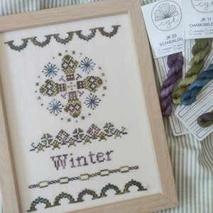 Winter: een steek voor alle seizoenen. Pdf-kruissteektabel