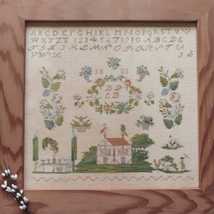 Afternoon in the Garden: An antique reproduction - PDF cross-stitch chart