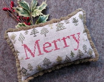 Be Merry: PDF chart for cross-stitch and embroidery