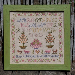 Hannah Hodgkinson Sampler & Another Spring (2 for 1 antique reproduction and an adaptation), PDF cross stitch chart