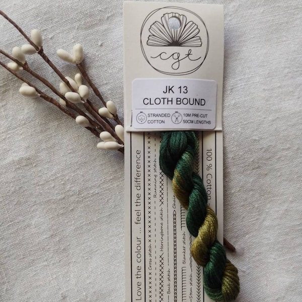 Cloth Bound CGT JK13 - from the Cottage Garden Threads "Bookshelf" range; skein of cotton suitable for embroidery & cross-stitch