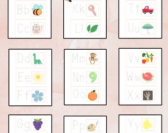 LETTER TRACING, uppercase, lowercase, letter sounds, handwriting, kindergarten activity, kindergarten game, letter sounds, Pre-k activity