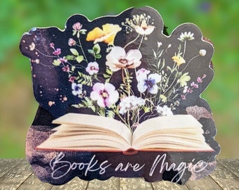 Books Are Magic Stickers, Booktok Love Reading Vinyl Stickers, Laptop Sticker Book Sticker, Book Lover Gift, Mothers Day Gift, Bookish Gifts