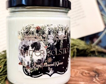 ACOTAR Winter Solstice Bookish Candle Gift, Sarah J Maas Book Lover Gift, ACOTAR Reader Gifts, Feyre Archeron Dark Academia Bookshelf Decor
