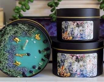 The Stolen Heir Book Candles, The Cruel Prince Merch Book Lover Candle, Folk Of the Air Bookish Bookshelf Decor, Jude Cardan Crystal Candle