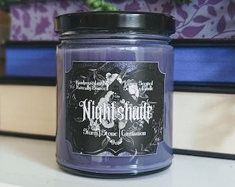 Lightlark Inspired Candle, Alex Aster Grim Reader Gifts, Nightshade Poisonous Plant Bookshelf Decor, Dark Academia Fantasy Lover Book Merch
