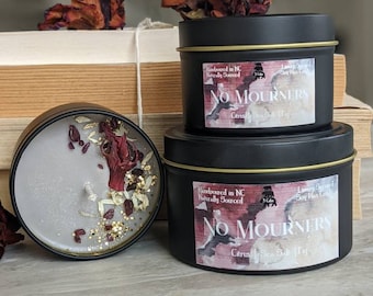 No Mourners Aesthetic Bookish Candles Gifts, Six of Crows Book Merch, Literary Decor, Booktok Best Friend Book Lover Gift, Mothers Day Gift
