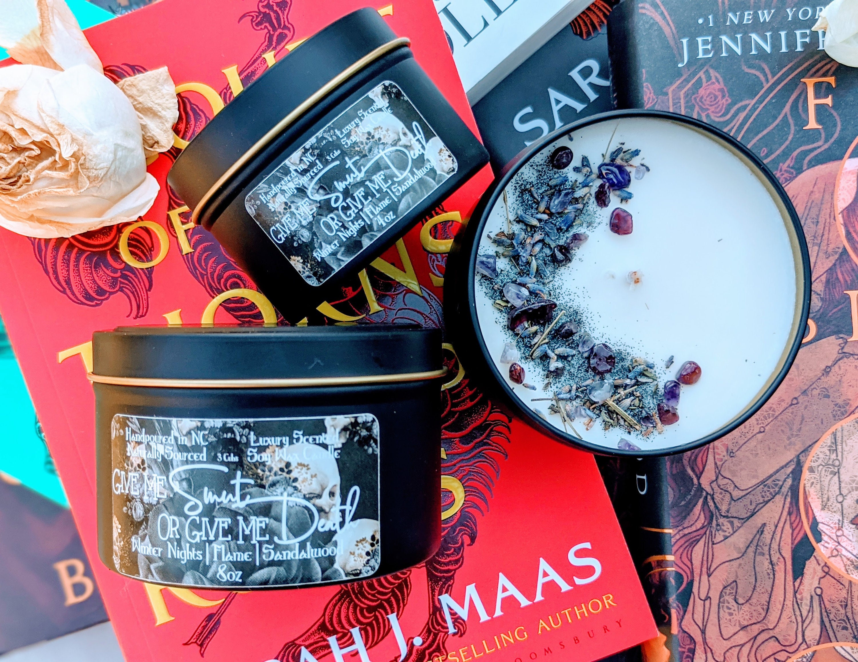 Give Me Smut Aesthetic Bookish Candles Gifts, ACOTAR Book Merch, Throne Of Glass Booktok, Best Friend Book Lover Gift, Mothers Day Gift
