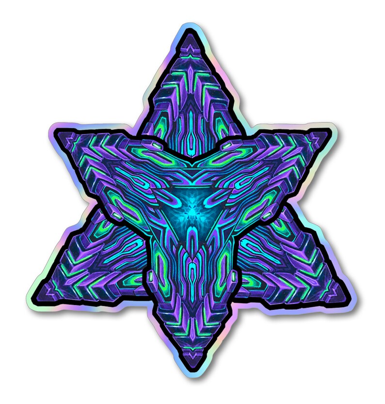 Merkaba Holographic Sticker image 1