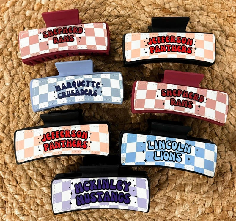 school spirit claw clips