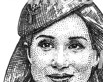 Stipple art/ Custom Ink Portrait/ Hedcut/ Stipple Drawing/ Hand Drawn Drawing for  Newspapers/ website/ stipple portrait for social media