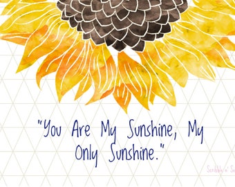 Pre-Stamped 4'' x 6'' Sunflower PostCard