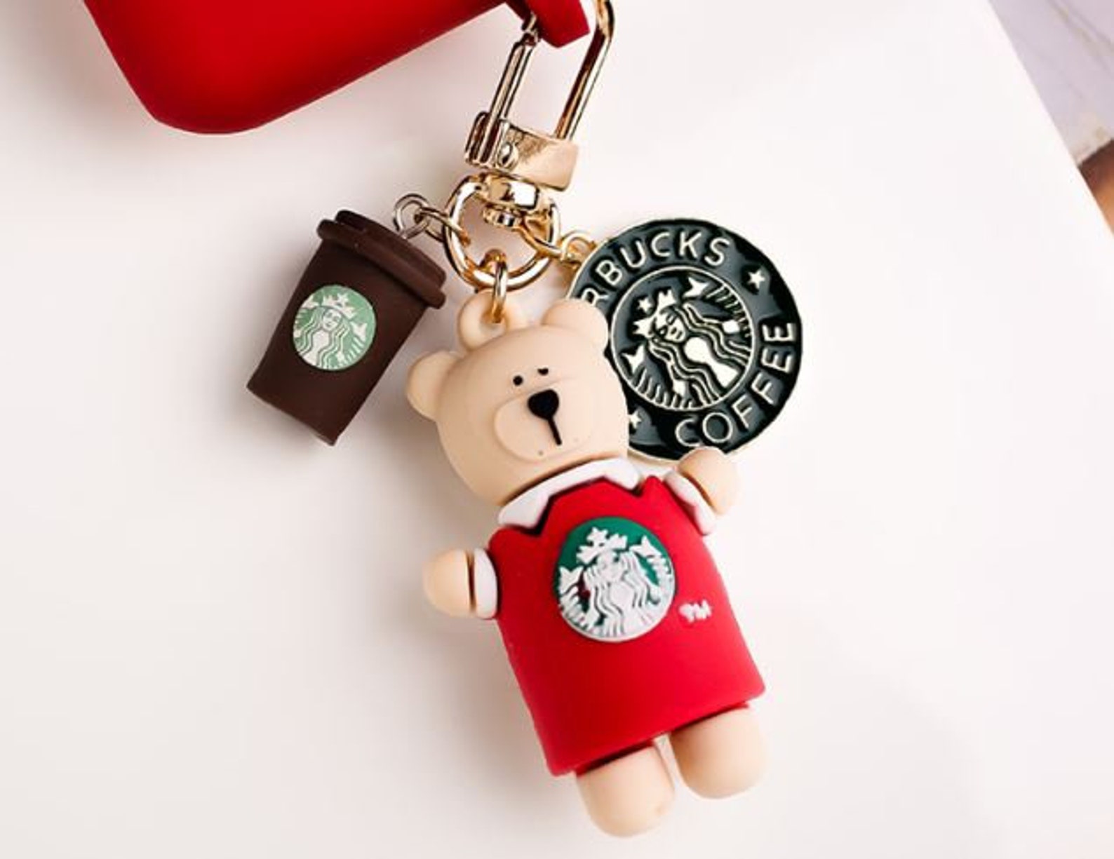 Llavero de peluche Starbucks / Llavero / Hecho a mano / lindo Etsy