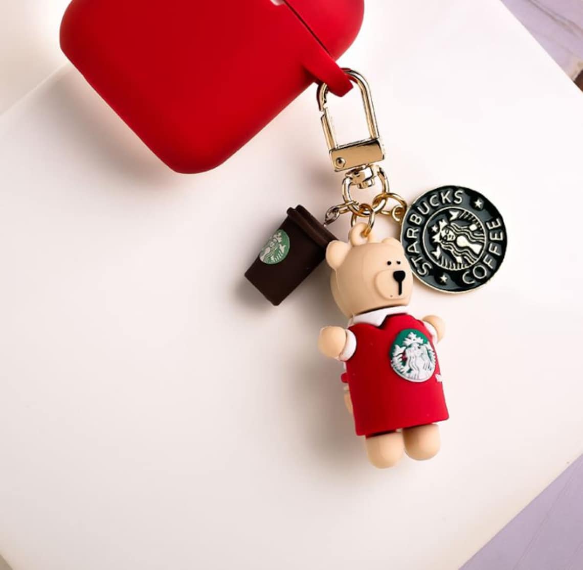 Llavero de peluche Starbucks / Llavero / Hecho a mano / lindo Etsy