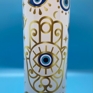 Copo sublimado Evil Eyes, copo magro de aço inoxidável de 20 onças, presente para ela, presente para ele, presente perfeito para todos
