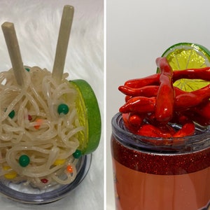 LIDS ONLY, 3D Noodle or Hot Cheetos Tumbler Topper, 20 oz Skinny or 20 oz Regular