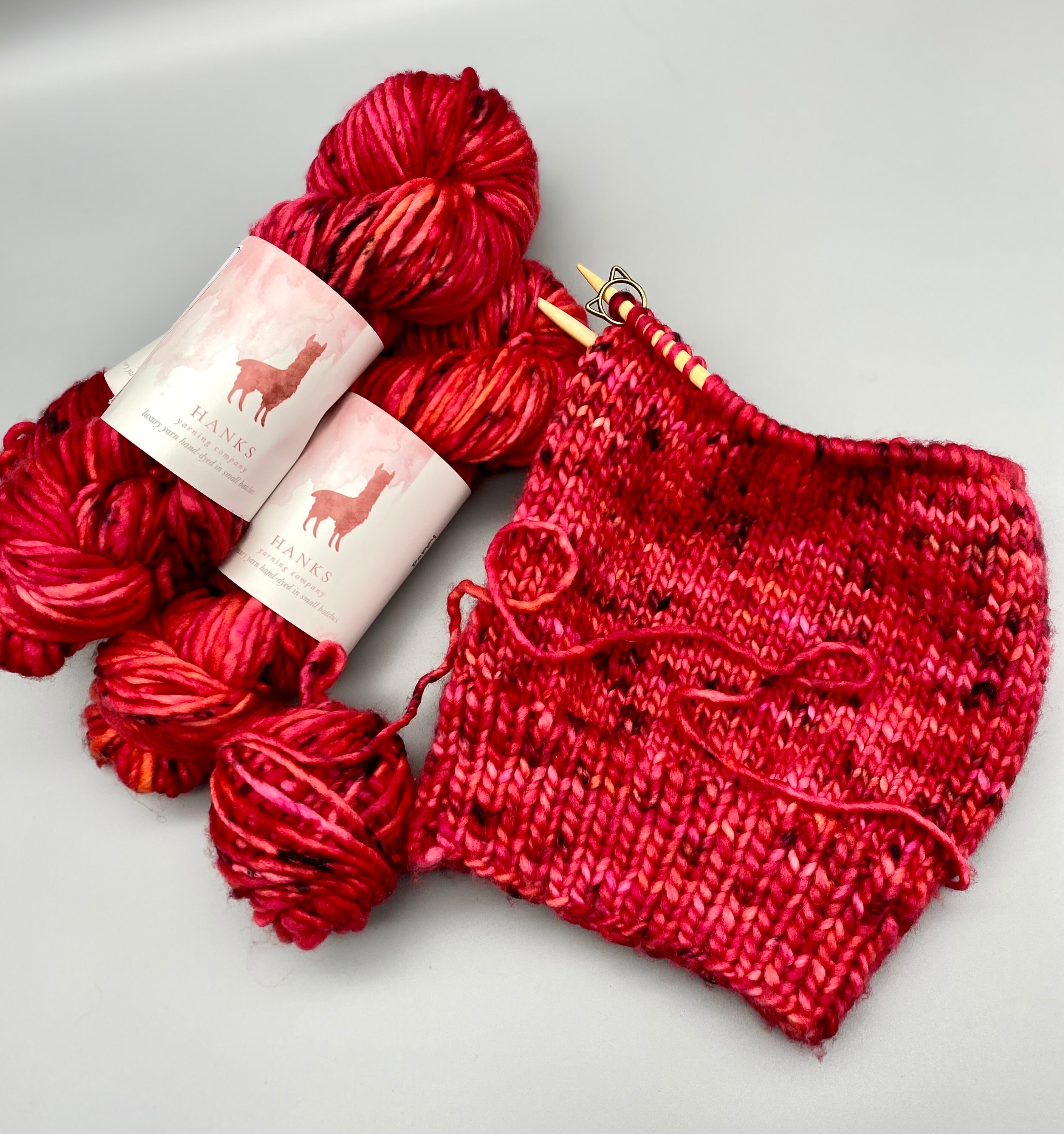 Bernat Handicrafter DeLux Cotton Yarn, Poppy Red