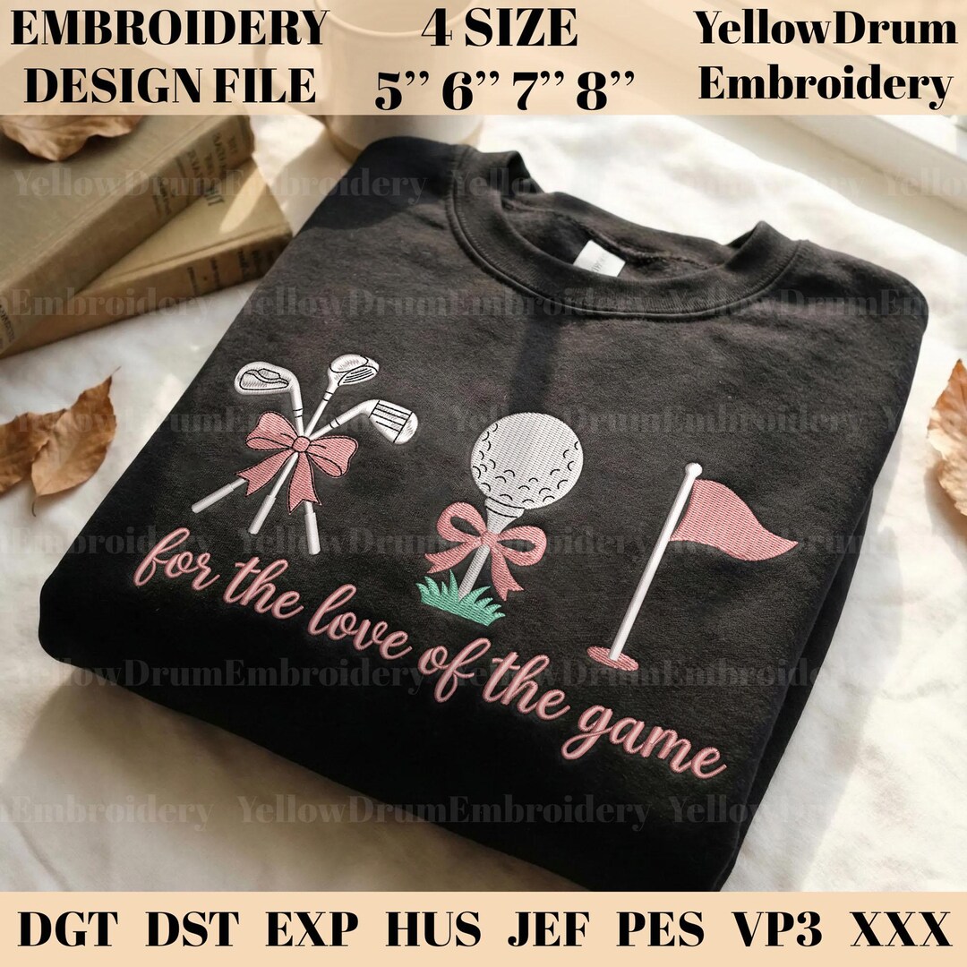 Golf Embroidery Design for the Love of the Game, Golf Lover Embroidery ...