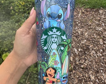 Stitch snowglobe tumbler