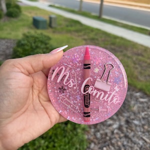 Personalized teacher coaster