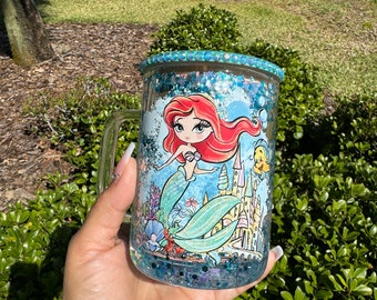 Ariel snow globe glass mug
