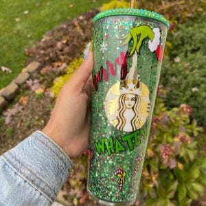 Grinch snow globe tumbler