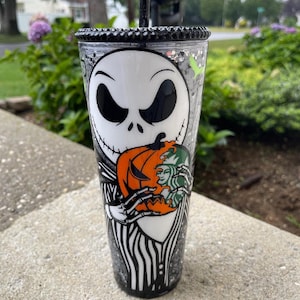 jack skellington snowglobe tumbler