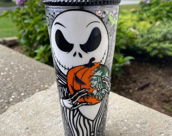 jack skellington snowglobe tumbler