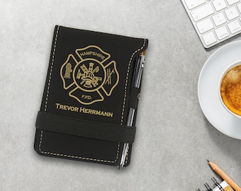 Personalized Firefighter Gift - Firefighter Notepad with Pen