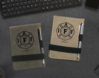 IAFF Notepad with Personalization - IAFF Gift - Firefighter Note Pad