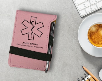 Presente personalizado para paramédicos - Bloco de notas Estrela da Vida do Serviço de Emergência Médica com caneta