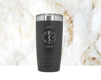Maltese Cross and Star of Life with Personalization 20oz Tumbler