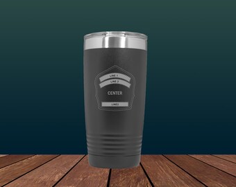 Firefighter Helmet Shield 20oz Polar Tumbler With Personalization