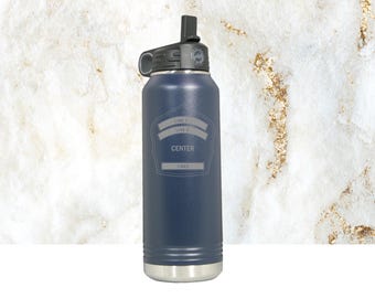 Firefighter Helmet Shield 32 ounce Polar Water Bottle - Fire Department Gift