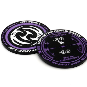 Zam Large Condition Token Pair - X-Wing Acrylic Tokens