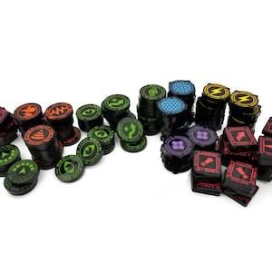 Dual Function Token Set (Black Gloss) - X-Wing Acrylic Tokens