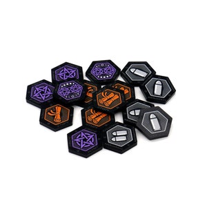 Conjunto de fichas suplementarias - Fichas acrílicas de Arkham Horror