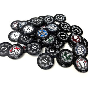 Chaos Token Set with Pouch - Arkham Horror Acrylic Tokens