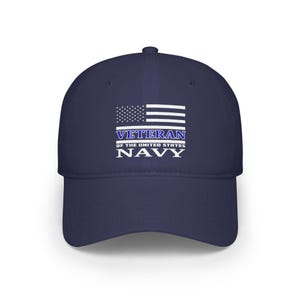 Navy Veteran Baseball Cap, Military Dad Hat, Patriotic Headwear, US Navy Gift, Veteran Appreciation Cap